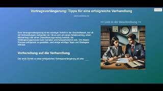 Vertragsverlängerung Tipps für eine erfolgreiche Verhandlung [upl. by Emmye102]