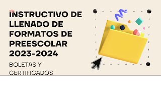 iNSTRUCTIVOS DE LLENADO FORMATOS FIN DE CICLO 2023 2024 [upl. by Ytoc]