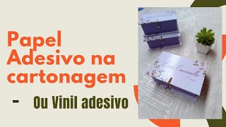 Papel adesivo na cartonagem [upl. by Cassandre600]