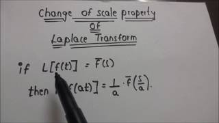 telugu change of scale property of laplace transform  M1 JNTU  Btech engineering mathematics [upl. by Einafpets]