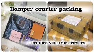 How to pack gift hampers for courier  how to send courier safely  Malayalam tutorial mubiirshuart [upl. by Dorrehs516]