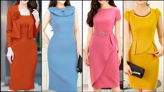 Stylish Bodycon ideas 2024  slimfit bodycon dress designs ideas 2k24 [upl. by Ahteral]