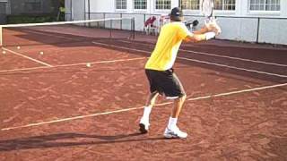 Filip Krajinovic practicing at the IMGBollettieri Tennis Academy [upl. by Eecyal]