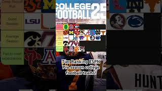 Ranking college football teams by tier fypfootball tierlist rank collegefootball countdown [upl. by Yslehc]