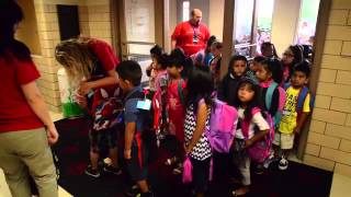 Round Lake School District 116 kindergarten students first day [upl. by Llertnad239]