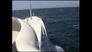 Roman Abramovich Yacht Ecstasea powered by Jet engine seatrails [upl. by Antin]