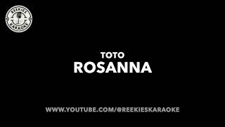 Toto  Rosanna  Karaoke [upl. by Gamin]