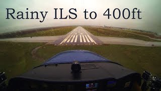 Full IFR Flight  ILS to 400ft Rain Solid IMC [upl. by Nycila236]