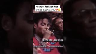 Michael Jackson Holding Back Tears 💔😢 shorts michaeljackson [upl. by Elhsa]