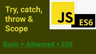 Try Catch amp Throw  Error Handling  Scope  12  JavaScript Hindi [upl. by Nosdivad]