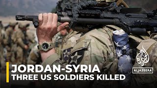 Drone attack kills three US soldiers near JordanianSyrian border [upl. by Dowdell]