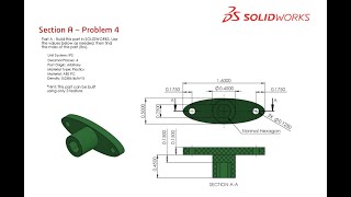 Solidworks CSWA Exam Practice  PART MODELLING  Section A  4 [upl. by Walt343]