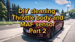 DIY cleaning Throttle body and MAF sensor  mass air flow sensor toyota vios xle cvt 2022 [upl. by Harrus202]