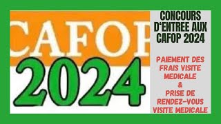 Concours De CAFOP 2024  Comment Faire Le Paiement Des Frais Visite Médicale Et Prendre RendezVous [upl. by Anyek966]