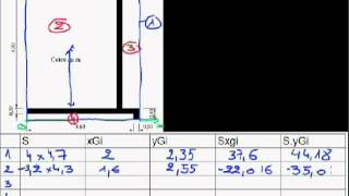 01 Exemple de calcul de la position dun centre de gravité [upl. by Arrec]