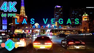 Late Night Drive in Las Vegas Part 44 Nevada USA 4K  UHD [upl. by Deelaw]