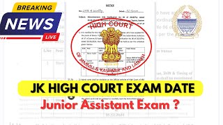 JampK High Court Exam Date 2024 Announced Important Details Inside 🚨 [upl. by Enilorak]