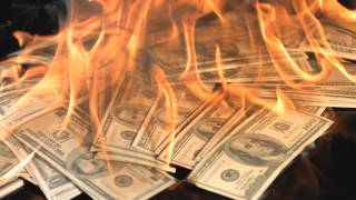 Free Slow Motion Footage Burning Money [upl. by Granese]