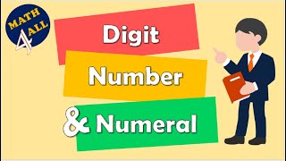 Digit Number and Numeral  Math For All [upl. by Afihtan246]