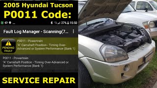 CODE P0011 “A” Camshaft Timing Over AdvancedBank 1 Hyundai Tucson 2005 VVT solenoid cleaned [upl. by Aicyle]