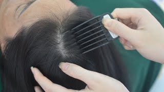 ASMR No Talking Hair Play Hair Parting Real Person Gentle Hair Sounds For Anxiety Relief [upl. by Eixor615]