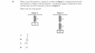 Oscillation Exam Questions  A Level Physics AQA Edexcel level 1 [upl. by Anatnom615]