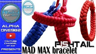 How to make Paracord bracelet Fishtail Mad Max Style [upl. by Aelsel815]