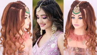 Latest open hairstyle for wedding l Indian Bridal hairstyles l curly hairstyles l Trending hairstyle [upl. by Norel]