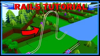 ROLLER COASTER Railway Tutorial In Build A Boat For Treasure ROBLOX [upl. by Nosak]