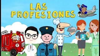 LAS PROFESIONES para niños  video educativo en español  BOMBERO PILOTO  nombres sonidos [upl. by Latoye]