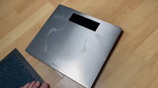 Soehnle Style Sense Safe Electronic Bathroom Scale 300  Stainless Steel unboxing and instructions [upl. by Ynehpets966]