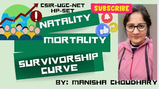 Natality  Mortality  birth rate  death rate  Survivorship curves  CSIR UGC NET  HPSET  NEET [upl. by Eva351]