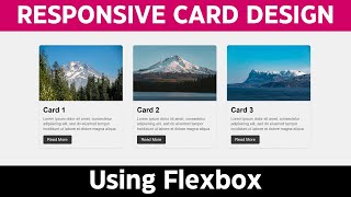 Creating Responsive CSS Cards  Card Design HTM amp CSS [upl. by Dranoel]