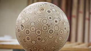 Guy makes a big ball out of plywood [upl. by Lazaro]