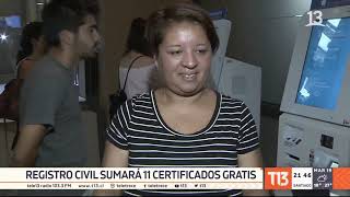 Registro Civil suma 11 certificados gratis [upl. by Anonyw]