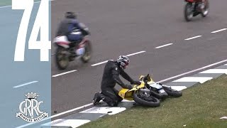 Gordon Russells Yamaha TZG tumbles at Goodwood [upl. by Ridley47]