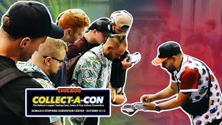 Flip a coin Nah Lets PACK BATTLE  Chicago CollectaCon 2024 VENDOR POV Day 1 [upl. by Assanav]