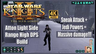 Star Wars Knights of the Old Republic 2 Atton Light Side Range High DPS Build [upl. by Ansaev]