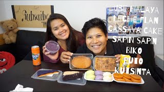 Filipino Dessert Kakanin Mukbang Eating Show [upl. by Helena]