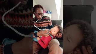 How to remove catarrh from babies nose catarrh baby snotsucker nosefrida shortsfeed nasalwash [upl. by Rowland]