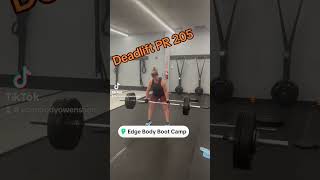 Setting a new Deadlift PR 205 pounds 💪🏻 edgebody owensboro motivation fitness weightlifting [upl. by Inaej]