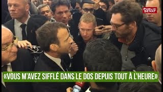 Macron  « Vous m’avez sifflé dans le dos depuis tout à lheure  » [upl. by Rolat]