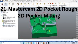 21Mastercam 2D Pocket Rough 2D Pocket Milling How To Create Mastercam 2D Toolpathvmcviralvideo [upl. by Rapsac]