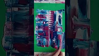 Squeegee Abstract Painting QUICK and FUN Acrylic Painting [upl. by Yonatan]