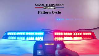 Signal Technology Unlimited Dual Color Interior Visor Lightbar Flash Pattern Demo [upl. by Ahsyek]