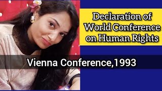 Vienna Confrence1993 in Hindi वियना सम्मेलन1993 ViennaConfrence1993 HumanRightsLaw [upl. by Dnalro]