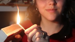 ASMR with just MATCHES match striking visual light triggers tssssst [upl. by Yar220]