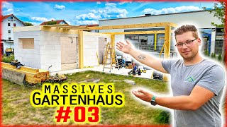 FLACHDACH KONSTRUKTION aus HOLZ  GARTENHAUS BAUEN 03  Home Build Solution [upl. by Issy]