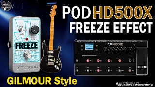 POD HD500X FREEZE Effect GILMOUR style FREE Settings [upl. by Barden]