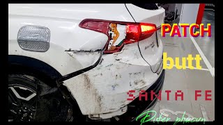 Car restoration  Repairing dented santafe hips  piter phucvn [upl. by Yaffit]